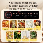 Joydeem Electric Food Steamer for Cooking, 2-Tier Stainless Steel Vegetable & Food Steamers, 15L/15.9 qt Large Capacity, JD-DZG15B