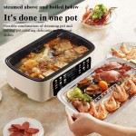 Joydeem Electric Food Steamer for Cooking, 2-Tier Stainless Steel Vegetable & Food Steamers, 15L/15.9 qt Large Capacity, JD-DZG15B