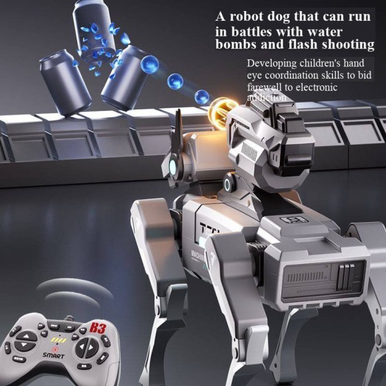 Remote Control Robot Dog Toy for Kids, Programmable Interactive Pet with Dancing/Push up Moves, AI Toy, Voice Control, 25m Range, STEM Learning, Rechargeable, Ideal for Boys Girls ...